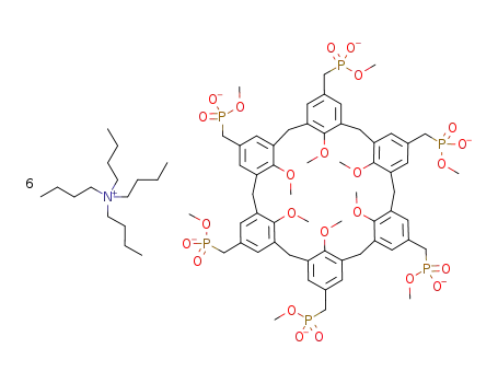 37,38,39,40,41,42-hexamethoxy-5,11,17,23,29,35-hexa(hydroxymethoxyphosphoryl)methylcalix[6]arene tetrabutylammonium salt
