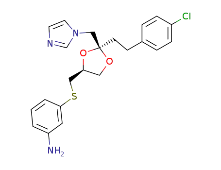 (+/-)-cis-2-(2-(4-chlorophenyl)ethyl)-2-(imidazol-1-yl)methyl-4-(3-aminophenylthio)methyl-1,3-dioxolane