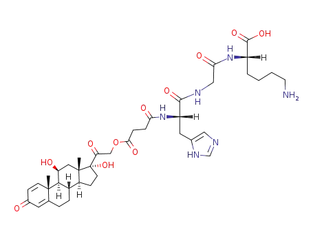prednisolone-21-O-β-carbonylpropionyl-His-Gly-Lys-OH