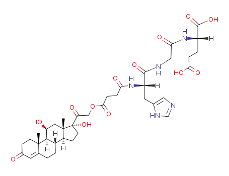 hydrocortisone-21-O-β-carbonylpropionyl-His-Gly-Glu-OH