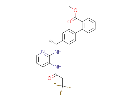 4'-{(R)-1-[4-Methyl-3-(3,3,3-trifluoro-propionylamino)-pyridin-2-ylamino]-ethyl}-biphenyl-2-carboxylic acid methyl ester