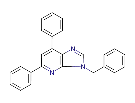 Molecular Structure of 929533-19-7 (3H-Imidazo[4,5-b]pyridine, 5,7-diphenyl-3-(phenylmethyl)-)
