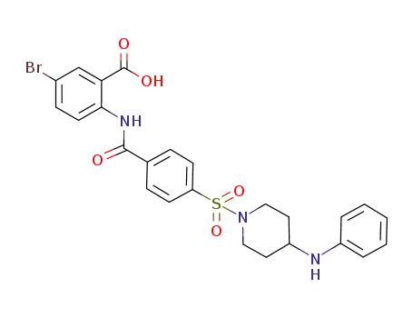 5-bromo-2-[4-(4-phenylamino-piperidine-1-sulfonyl)-benzoylamino]-benzoic acid