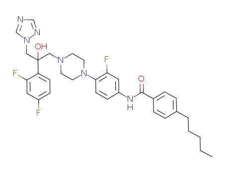 C2H2N3CH2COHC6H3F2CH2N(CH2)4NC6H3FNHCOC6H4(CH2)4CH3