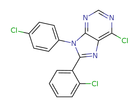 9H-Purine, 6-chloro-8-(2-chlorophenyl)-9-(4-chlorophenyl)-(686344-50-3)