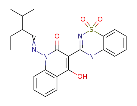 3-(1,1-dioxido-4H-1,2,4-benzothiadiazin-3-yl)-1-{[2-ethyl-3-methylbutylidene]amino}-4-hydroxyquinolin-2(1H)-one