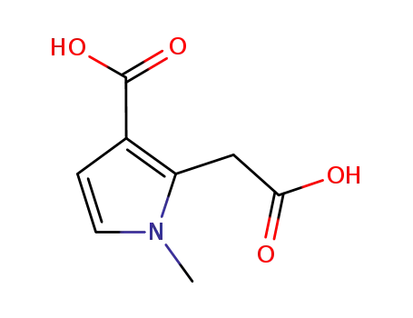 Molecular Structure of 83863-74-5 (2-Carboxymethyl-1-methylpyrrole-3-carboxylic acid)