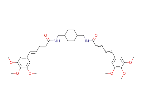 N,N'-bis[5-(3,4,5-trimethoxyphenyl)penta-(2E,4E)-dienoyl]-1,4-bis(aminomethyl)cyclohexane