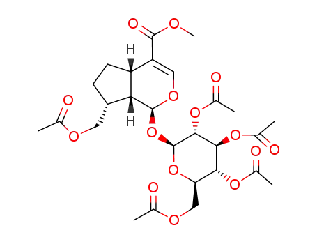 (1S,4aS,7R,7aS)-7-Acetoxymethyl-1-((2S,3R,4S,5R,6R)-3,4,5-triacetoxy-6-acetoxymethyl-tetrahydro-pyran-2-yloxy)-1,4a,5,6,7,7a-hexahydro-cyclopenta[c]pyran-4-carboxylic acid methyl ester