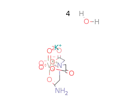 K(1+)*VO(O2)N(CH2COO)2(CH2CONH2)(1-)*4H2O=K[VO(O2)N(CH2COO)2(CH2CONH2)]*4H2O