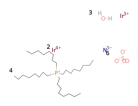 tetraoctylphosphonium μ-nitridohexasulphatotriaquotri-iridate(III, IV, IV)