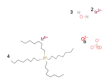 tetraoctylphosphonium μ-oxohexasulphatotriaquotri-iridate(III, III, IV)