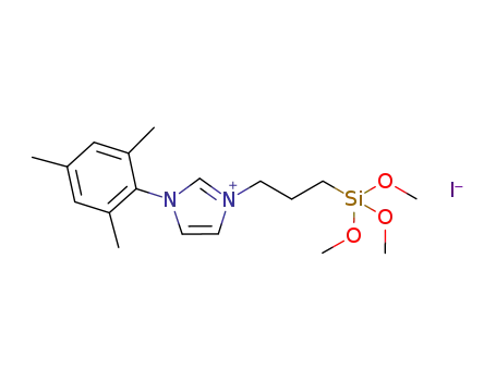 1-(2,4,6-trimethylphenyl)-3-[3-(trimethoxysilyl)propyl]imidazolium iodide