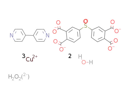 [Cu3(3,3',4,4'-diphenylsulfonetetracarboxylic acid-4H)(4,4'-bipyridine)(μ2-OH)2(H2O)2]n