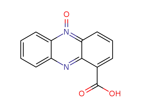 Molecular Structure of 27210-90-8 (1-Phenazinecarboxylic acid 5-oxide)