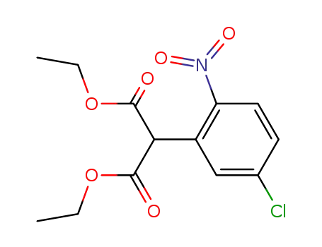 Molecular Structure of 62567-90-2 (Propanedioic acid, (5-chloro-2-nitrophenyl)-, diethyl ester)