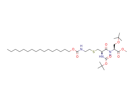 (2S,5R)-methyl 5-((tert-butoxycarbonyl)amino)-2-(tert-butoxymethyl)-4,11-dioxo-12-oxa-7-thia-3,10-diazaoctacosan-1-oate