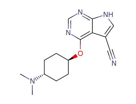 4-[[4-(dimethylamino)cyclohexyl]oxyl]-7H-pyrrolo[2,3-d]pyrimidine-5-carbonitrile