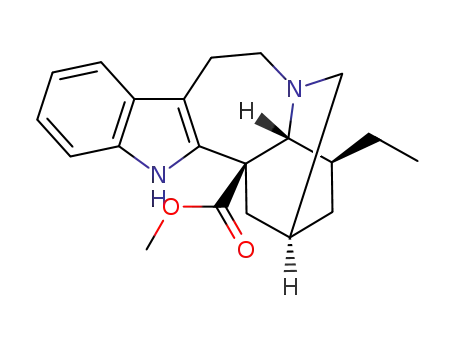 Molecular Structure of 38542-83-5 ((2α,5β,6α,18β)-Ibogamine-18-carboxylic acid methyl ester)