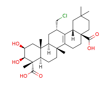 27-Norolean-13-ene-23,28-dioicacid,12-(chloromethyl)-2,3-dihydroxy-,(2b,3b,4a,12a)-