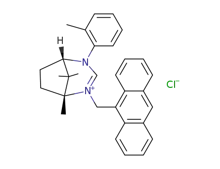 (1R,5S)-2-(anthracen-9-ylmethyl)-1,8,8-trimethyl-4-(o-tolyl)-2,4-diazabicyclo[3.2.1]oct-2-en-2-ium chloride
