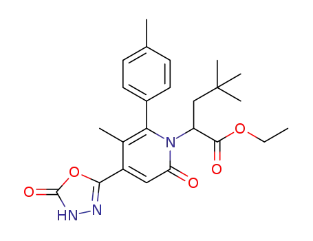 ethyl 4,4-dimethyl-2-(5-methyl-2-oxo-4-(5-oxo-4,5-dihydro-1,3,4-oxadiazol-2-yl)-6-(p-tolyl)pyridin-1(2H)-yl)pentanoate