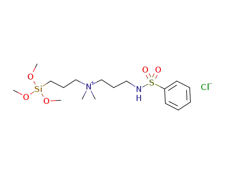 N,N-dimethyl-3-(phenylsulfonamido)-N-(3-(trimethoxysilyl)propyl)propan-1-aminium chloride