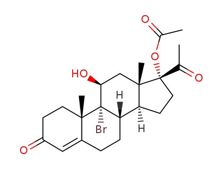 (17-acetyl-9-bromo-11-hydroxy-10,13-dimethyl-3-oxo-1,2,6,7,8,11,12,14,15,16-decahydrocyclopenta[a]phenanthren-17-yl) acetate