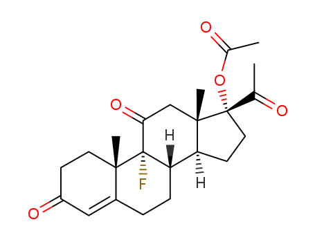 Molecular Structure of 377-26-4 ((9xi)-9-fluoro-3,11,20-trioxopregn-4-en-17-yl acetate)