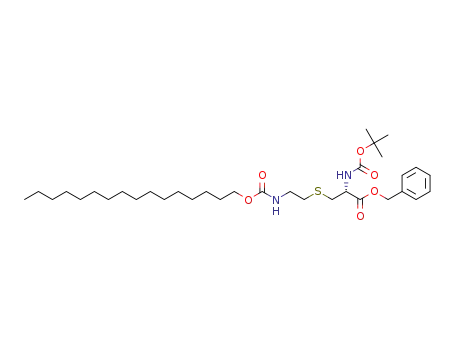 (R)-benzyl 2-((tert-butoxycarbonyl)amino)-3-((2-(((hexadecyloxy)carbonyl)amino)ethyl)thio)propanoate