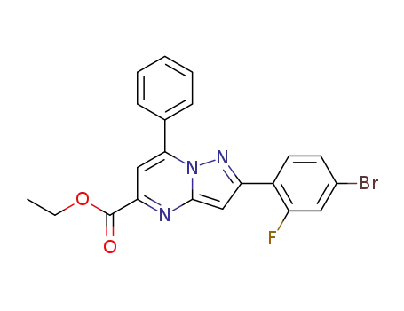 ethyl 2-(4-bromo-2-fluorophenyl)-7-phenylpyrazolo[1,5-a]pyrimidine-5-carboxylate