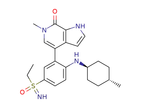 4-(5-(S-ethylsulfonimidoyl)-2-((trans-4-methylcyclohexyl)amino)phenyl)-6-methyl-1,6-dihydro-7H-pyrrolo[2 ,3-c]pyridine-7-one