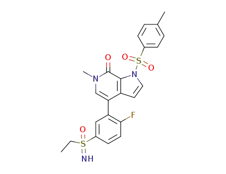 4-(5-(ethylsulfonimidoyl)-2-fluorophenyl)-6-methyl-1-toluenesulfonyl-1,6-dihydro-7H-pyrrolo[2, 3-c]pyridine-7-one