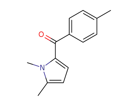 Molecular Structure of 62128-36-3 (Methanone, (1,5-dimethyl-1H-pyrrol-2-yl)(4-methylphenyl)-)