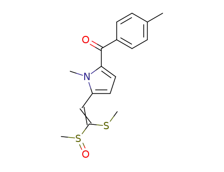 Molecular Structure of 85380-92-3 ({1-methyl-5-[(E)-2-(methylsulfanyl)-2-(methylsulfinyl)ethenyl]-1H-pyrrol-2-yl}(4-methylphenyl)methanone)