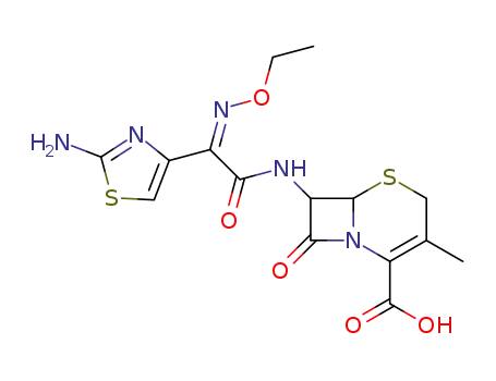7-<2-(amino-4-thiazolyl)-(Z)-2-ethoxyiminoacetamido>-deacetoxycephalosporanic acid