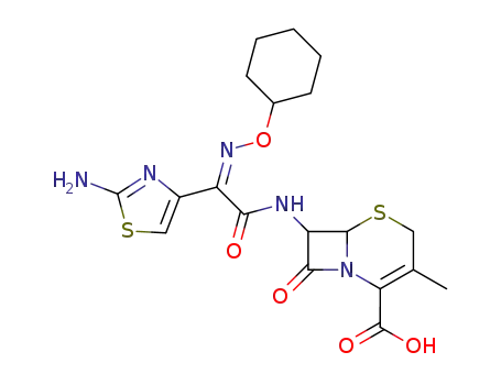 7-<2-(2-amino-4-thiazolyl)-(Z)-2-cyclohexyliminoacetamido>deacetoxycephalosporanic acid