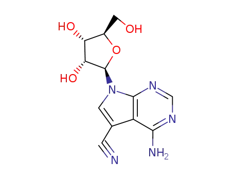 Molecular Structure of 606-58-6 (4-AMINO-5-CYANO-7-(BETA-D-RIBOFURANOSYL)PYRROLO[2,3-D]PYRIMIDINE)