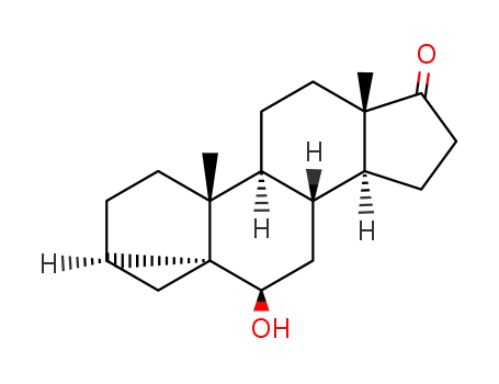 Molecular Structure of 663-39-8 ((3beta,5alpha,6beta)-6-hydroxy-3,5-cycloandrostan-17-one)