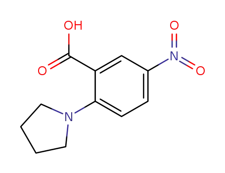 Molecular Structure of 19555-48-7 (5-NITRO-2-(1-PYRROLIDINYL)BENZENECARBOXYLIC ACID)