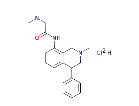 Molecular Structure of 99633-73-5 (N~2~,N~2~-dimethyl-N-(2-methyl-4-phenyl-1,2,3,4-tetrahydroisoquinolin-8-yl)glycinamide dihydrochloride)
