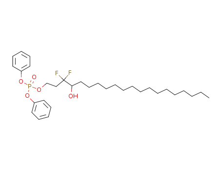 phosphoric acid, (+/-)-3,3-difluoro-4-hydroxyeicosyl diphenyl ester