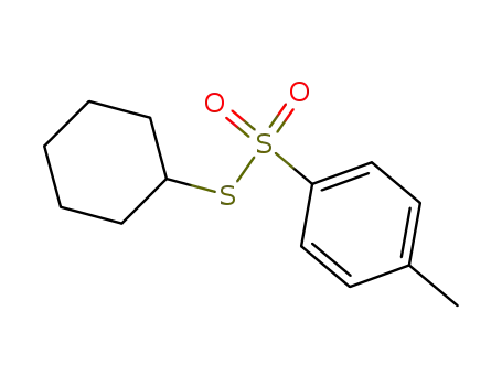 Molecular Structure of 37556-51-7 (Benzenesulfonothioic acid, 4-methyl-, S-cyclohexyl ester)