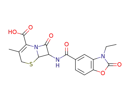 7-[(3-Ethyl-2-oxo-2,3-dihydro-benzooxazole-5-carbonyl)-amino]-3-methyl-8-oxo-5-thia-1-aza-bicyclo[4.2.0]oct-2-ene-2-carboxylic acid