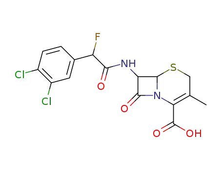 7-<(3,4-dichloro-α-fluorophenylacetyl)amino>-3-methyl-3-cephem-4-carboxylic acid