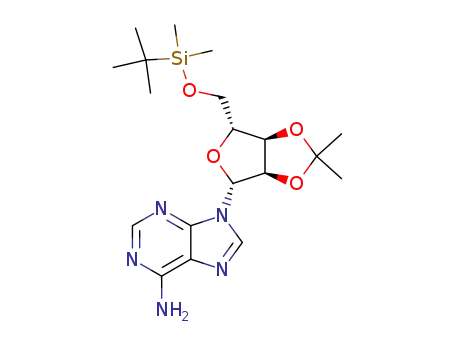 Molecular Structure of 139301-93-2 (Adenosine,
5'-O-[(1,1-dimethylethyl)dimethylsilyl]-2',3'-O-(1-methylethylidene)-)