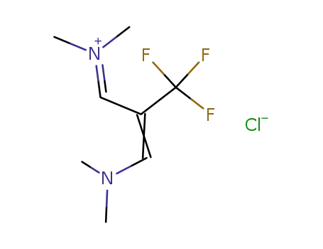 Molecular Structure of 176214-18-9 (Methanaminium,
N-[3-(dimethylamino)-2-(trifluoromethyl)-2-propenylidene]-N-methyl-,
chloride)