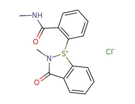 2-methyl-1-[2-(N-methylcarbamoyl)phenyl]-3-oxo-2,3-dihydro-1,2-benzothiazol-1-ium chloride