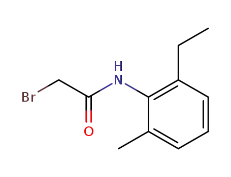 Molecular Structure of 70529-06-5 (Acetamide, 2-bromo-N-(2-ethyl-6-methylphenyl)-)