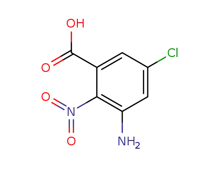 Molecular Structure of 193481-78-6 (3-aMino-5-chloro-2-nitrobenzoic acid)